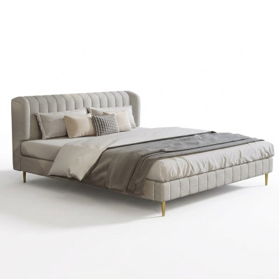 Camas Habitación doble de lujo Cama Chesterfield de diseñador Cuero Hotel