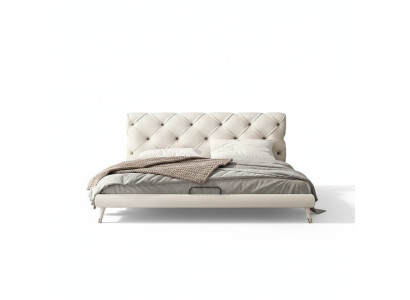 Camas de 180x200 cm Textil Dormitorio Tela Cama Diseño Chesterfield Lujo