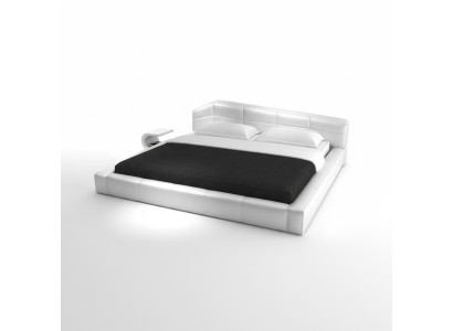 Moderno hotel estructura habitación sueño cama de diseño de lujo de cuero doble