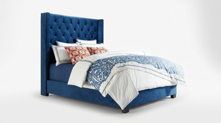 Chesterfield Dormitorio Doble Cama Diseño Cuero Cama de Lujo Hotel