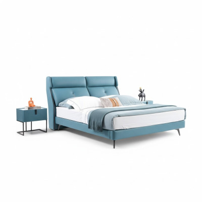 Camas dobles Hotel Dormitorio Madera Nueva 180x200cm Cama Acolchada Diseño