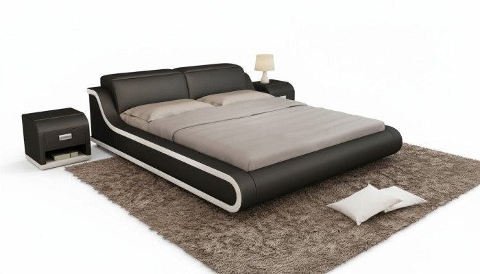 Diseño de dormitorio 180x200 Nuevos muebles de lujo modernos Camas Acolchadas