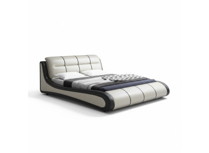 Lujo camas tapizadas textiles dobles Nuevos diseño de dormitorio cama de cuero