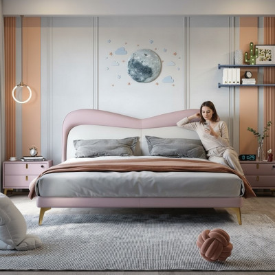 Diseño de camas de hotel de lujo dobles de 180x200cm, dormitorio de lujo nuevo.