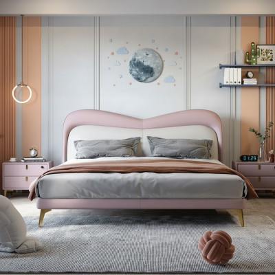 Diseño de camas de hotel de lujo dobles de 180x200cm, dormitorio de lujo nuevo.
