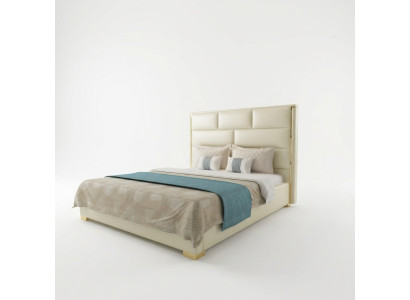 Diseñador cama doble cama dormitorio camas cuero hotel lujo tapizado
