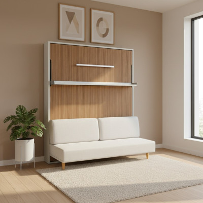 Cama de pared multifunción cama armario con sofá cama muebles de dormitorio nuevos.