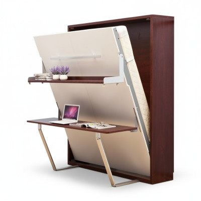 Escritorio Estante Cama 2en1 Funcional Mueble Cama Armario Mesa Cama Plegable Camas