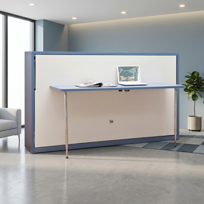 Oficina Cama Invitados Camas Armario con mesa Cama de pared Camas empotradas Armario Madera Nuevo