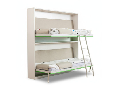 Cama doble que ahorra espacio, literas, armario, cama alta, cama de pared nueva.