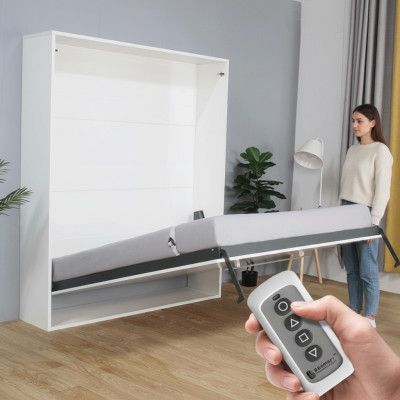Cama de armario eléctrica cama de pared cama control remoto armarios camas armario nuevo