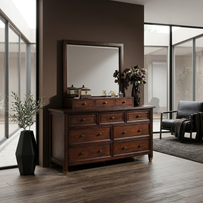 Bufé Cómoda de buffet con espejo Hecho a mano de madera Clásico Servir