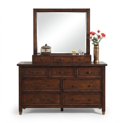 Bufé Cómoda de buffet con espejo Hecho a mano de madera Clásico Servir