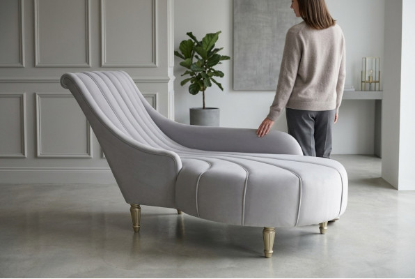 Chaiselounge Estilo Antiguo Sofá Sofá Sofá Chaise Textil Moderno 2080 Muebles