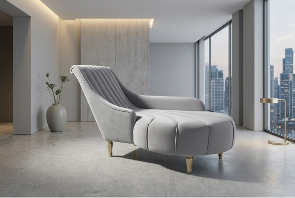 Chaiselounge Estilo Antiguo Sofá Sofá Sofá Chaise Textil Moderno 2080 Muebles