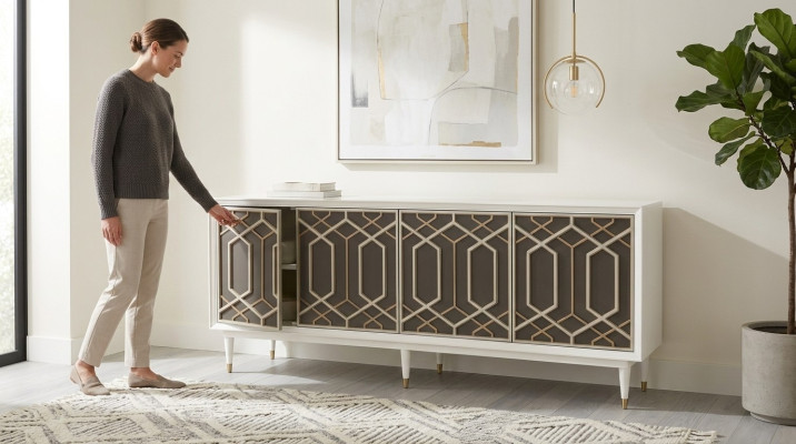 Diseño de muebles de lujo Cómodas Bajos Aparadores Salón Aparador Madera Modernos Armarios