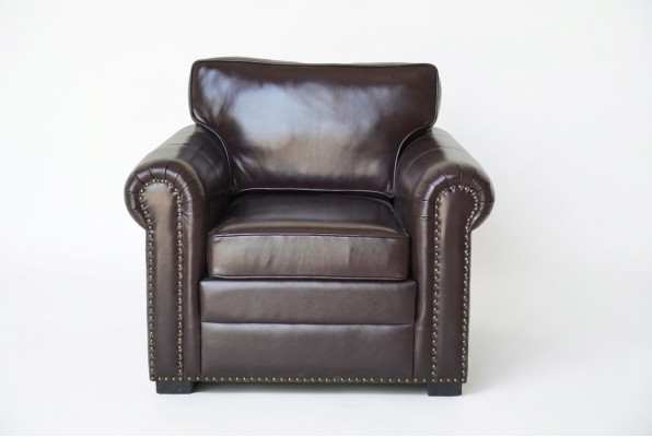 Diseño de sillón de cuero de lujo, sofá de televisión individual, sofá relax, salón acolchado nuevo.