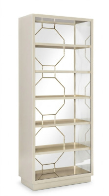 Mampara de estantería, estantería, aparador, vitrina, acero inoxidable, madera, muebles de lujo, mobiliario.