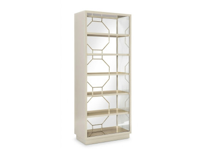 Mampara de estantería, estantería, aparador, vitrina, acero inoxidable, madera, muebles de lujo, mobiliario.