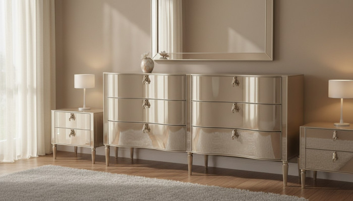 Aparador Mueble Cómoda de alto brillo Nuevo Cómodas Bajo lujoso Mobiliario Nuevo