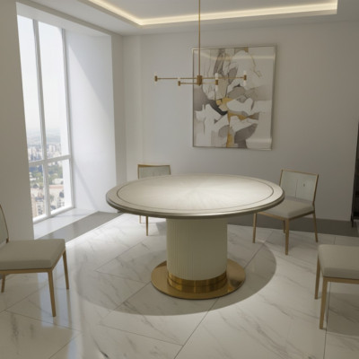 Mesa de comedor redonda Muebles de lujo Mobiliario Mesas redondas Mesa de comedor Italia Nueva