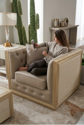 Sillas de relajación de salón tapizadas para el hogar, diseño de sillón lounge club nuevo.