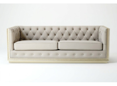 Chesterfield sofás de sala de estar equipados con tapicería de sofá de 3 plazas de 220 cm de longitud de origen italiano.
