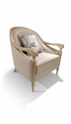 Silla estilo italiano Muebles decoración Muebles de madera Silla de un asiento Real