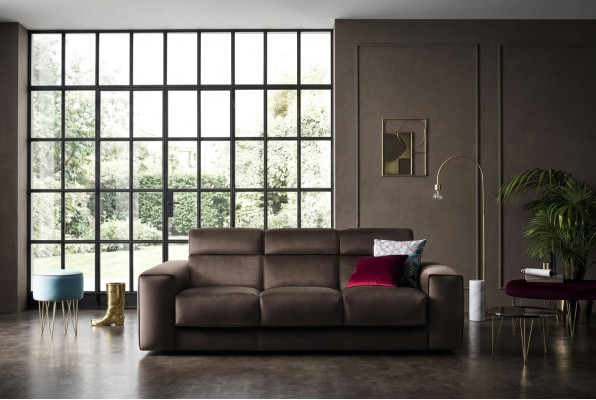 Muebles de lujo para sala de estar Sofás Sofá de 3 plazas moderno Estilo italiano de madera maciza