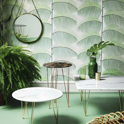 Mesa de centro de diseño metálico sofá auxiliar mesa redonda mesas de sala de estar alfitalia