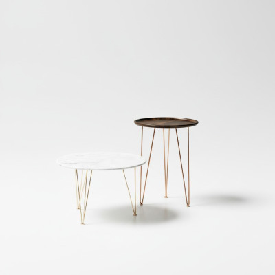 Mesa de centro de diseño metálico sofá auxiliar mesa redonda mesas de sala de estar alfitalia