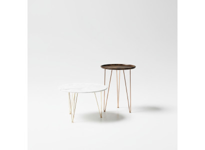 Mesa de centro de diseño metálico sofá auxiliar mesa redonda mesas de sala de estar alfitalia