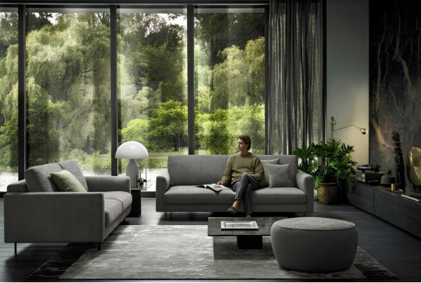 Muebles de lujo para la sala de estar Sofás Sofá de 3 plazas Moderno alfitalia Sofás italianos nuevos