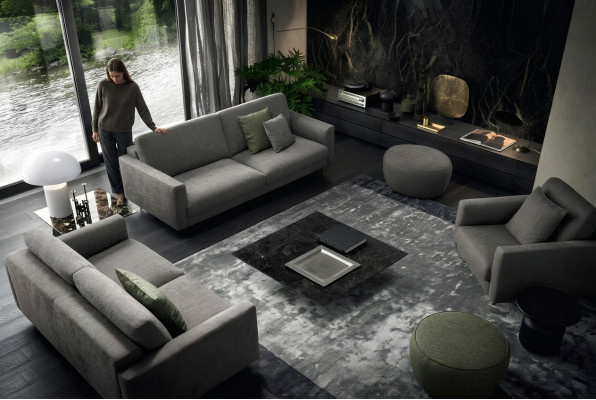 Sofá 3 plazas Moderno de madera diseño exclusivo conjunto de muebles sofá.