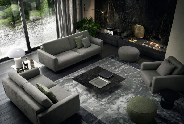 Sofá 3 plazas Moderno de madera diseño exclusivo conjunto de muebles sofá.