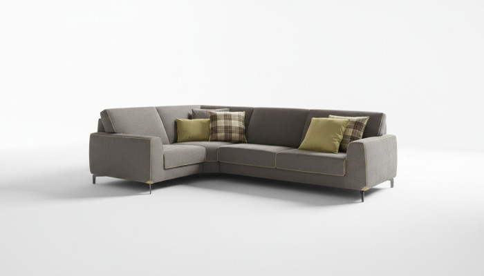 Sofá de esquina italiano Sofá Sofás Sofás Sofás Sofá Esquina Conjunto de muebles Tela Textil
