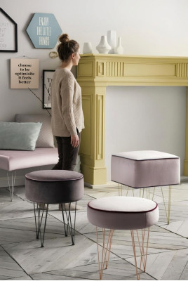 Taburete 3x Taburete Pouf Puff Taburete Pouf Textil Tela Reposapiés Otomana Italia