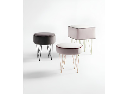 Taburete 3x Taburete Pouf Puff Taburete Pouf Textil Tela Reposapiés Otomana Italia