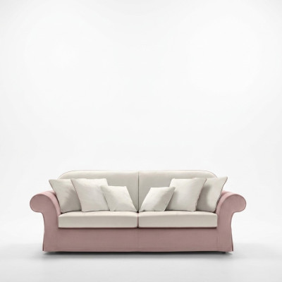 Muebles tapizados clásicos Sofás Diseño Lujo Sofá Telas Sofás Rosas de 3 plazas