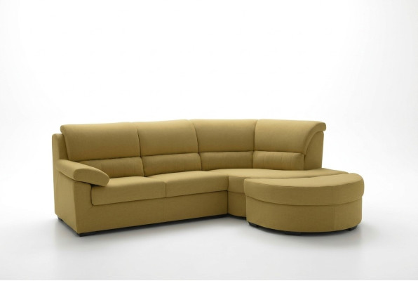 Muebles de Italia Textil Amarillo Esquina de lujo moderna Sofá en forma de L Alfitalia Moderno