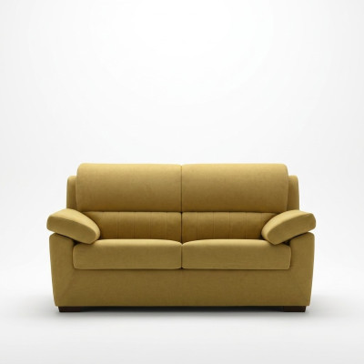 Sofá de estilo moderno italiano de 2 plazas con estructura de madera y tela para la sala de estar - Sofá Alfitalia.