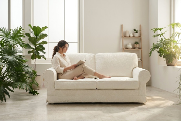 Textil Sofá de lujo de 3 plazas con marco de madera Textil Sofá alfitalia