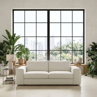 Sala de estar Muebles tapizados Sofás Tela Madera Lujo alfitalia Diseño Sofá 3 Plazas