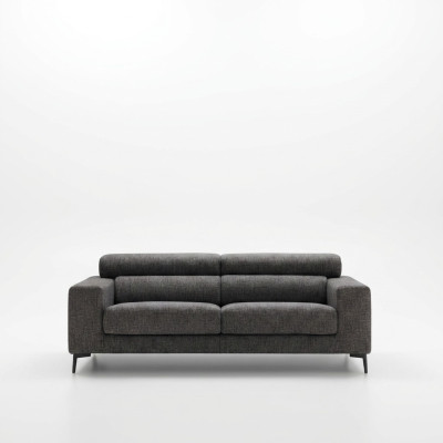 Sofá de 3 plazas moderno en gris para el salón, diseño de muebles.