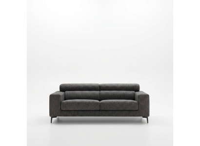 Sofá de 3 plazas moderno en gris para el salón, diseño de muebles.