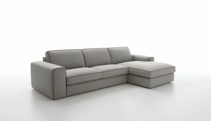 Tejido sofá en forma de L, sofá esquinero, diseño moderno, Focus alfitalia.