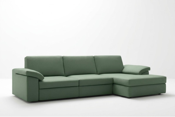 Eckcouch Sofá Sofás italianos Sofá sofás Conjunto Muebles Tela alfitalia