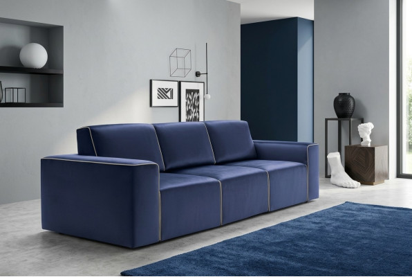 Sofá de tres plazas Diseño de tapicería Sofá moderno de 3 plazas Muebles para la sala de estar Alfitalia