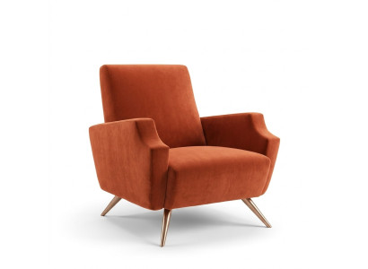 Sillón de televisión tapizado de tela de diseño de sofá de salón relajante club de una sola plaza.