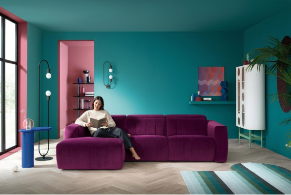 Sofá de esquina de diseño para sala de estar, sofá en forma de L, sofá seccional, muebles de sala.